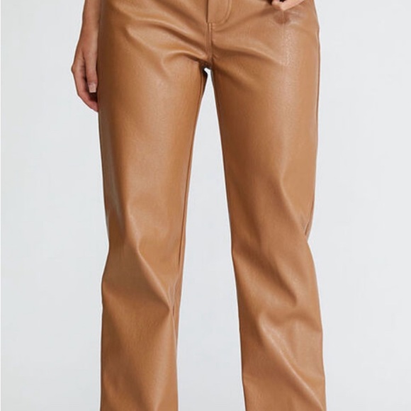 PACSUN BROWN LEATHER PANTS - Picture 2 of 5